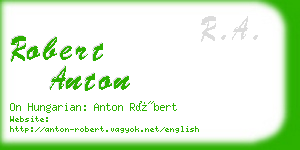 robert anton business card